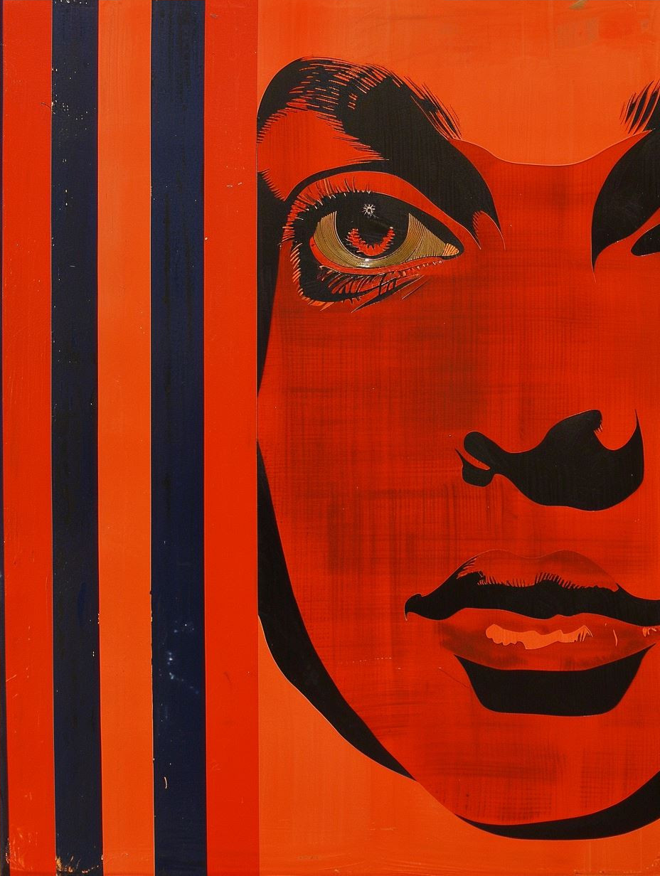 Abstract Linear Portrait Study
