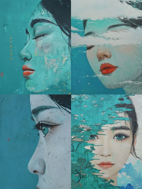 Turquoise Cracked Elegance