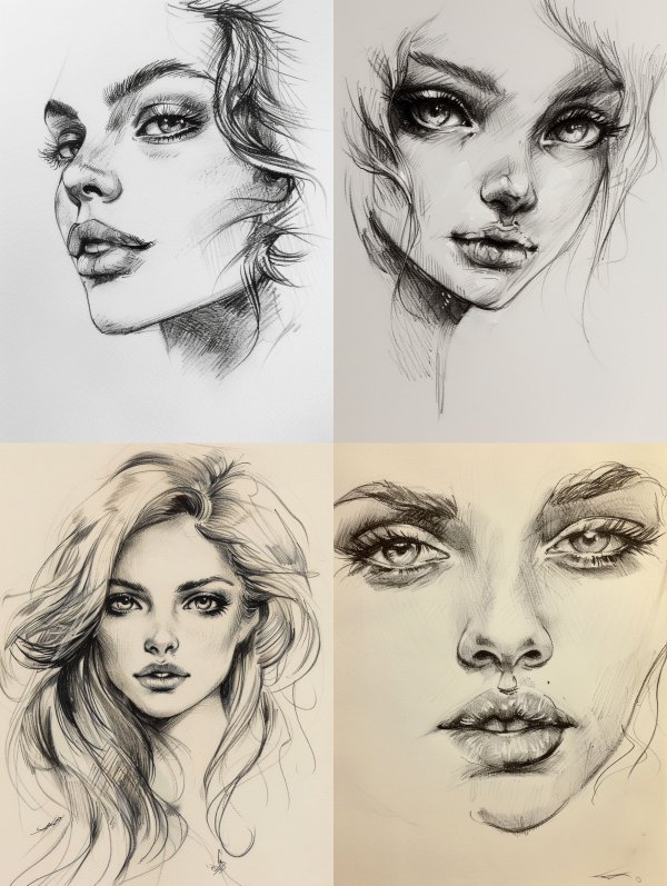 Ethereal Graphite Portrait Study