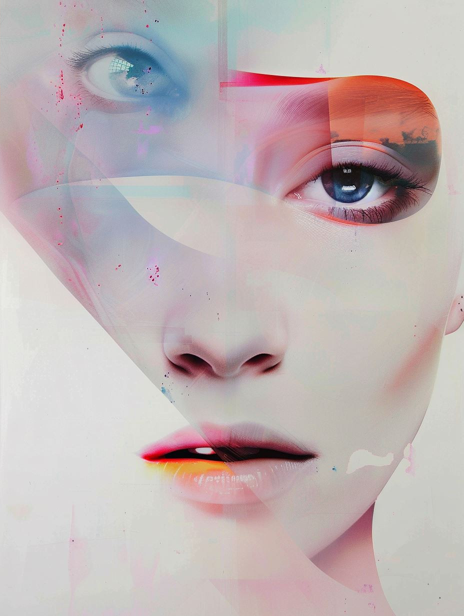 Fragmented Ethereal Portrait Study