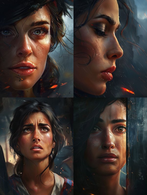 Melancholy Gaze in Cinematic Light