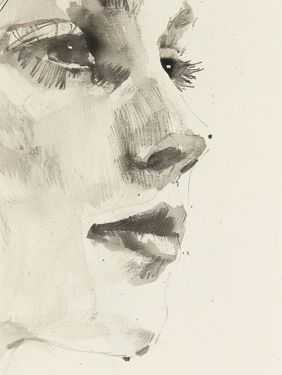 Ethereal Charcoal Portrait Study