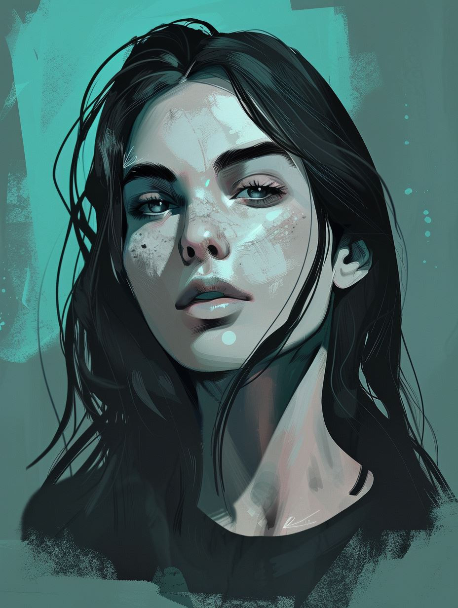 Cyan Dream Portrait