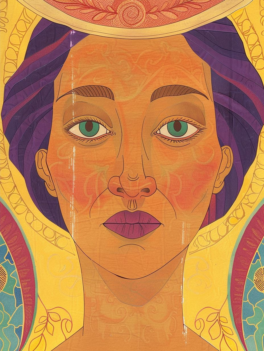 Warm Geometric Portrait Study