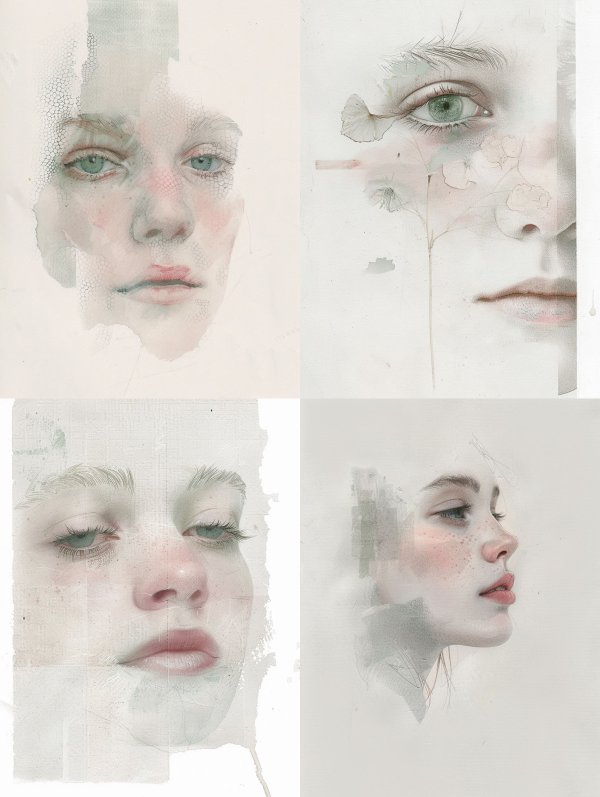 Ethereal Mesh Portrait