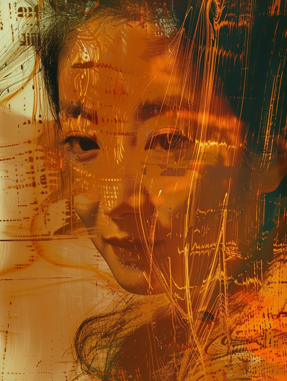 Fragmented Soul in Amber Light