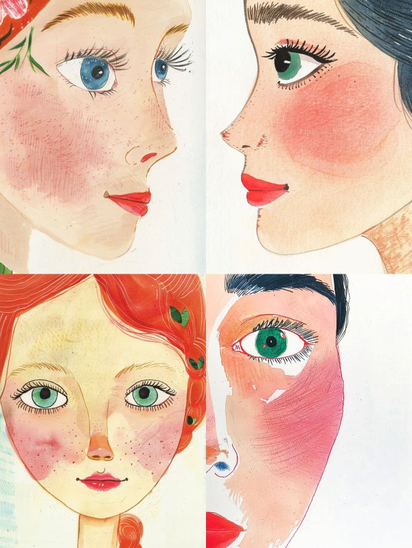 Vintage Pastel Portrait