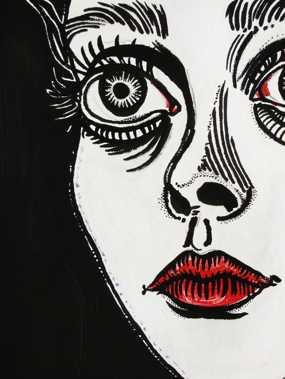 Bohemian Folk Art Portrait - Image 3