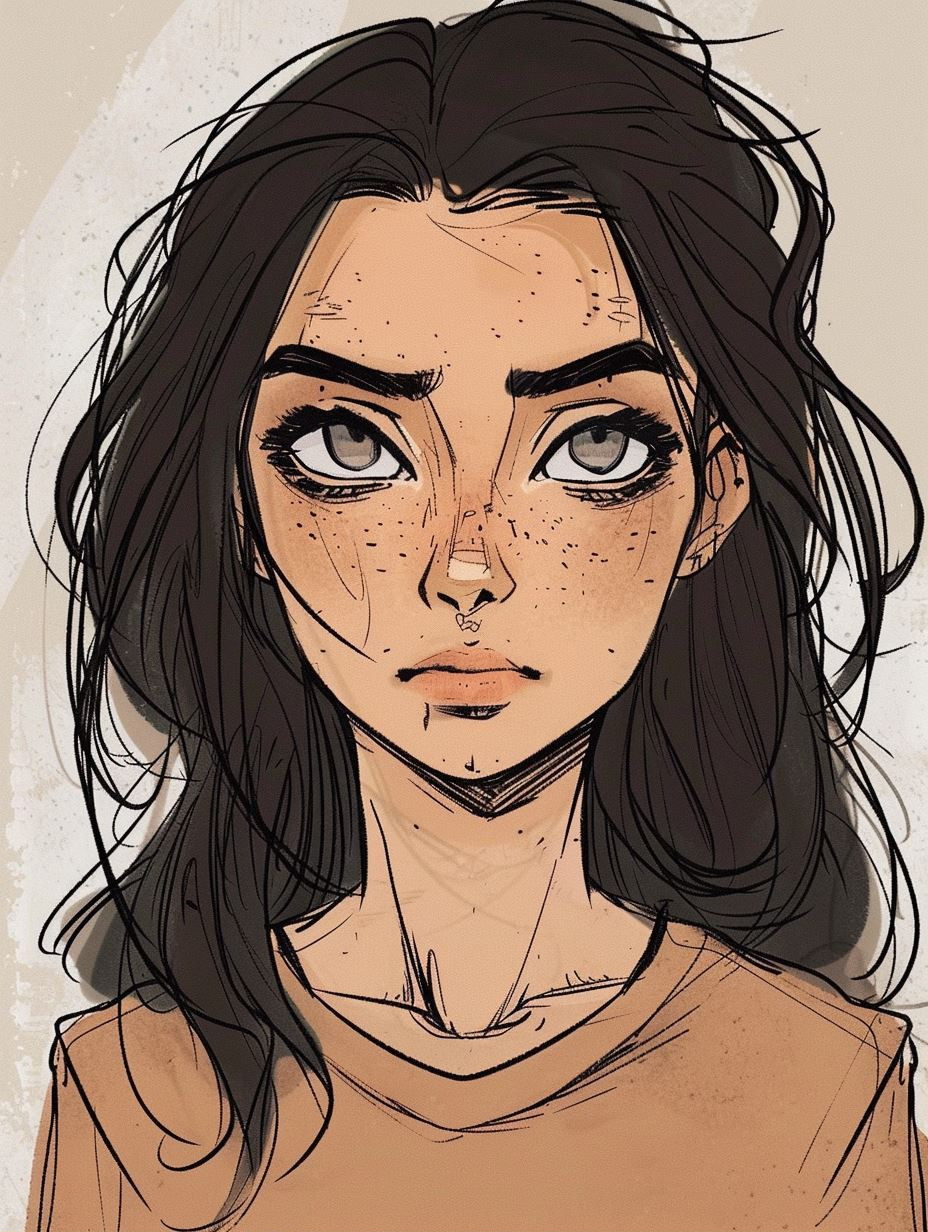 Rustic Ink Portrait
