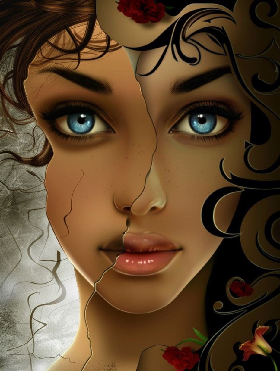 Floral Duality Portrait