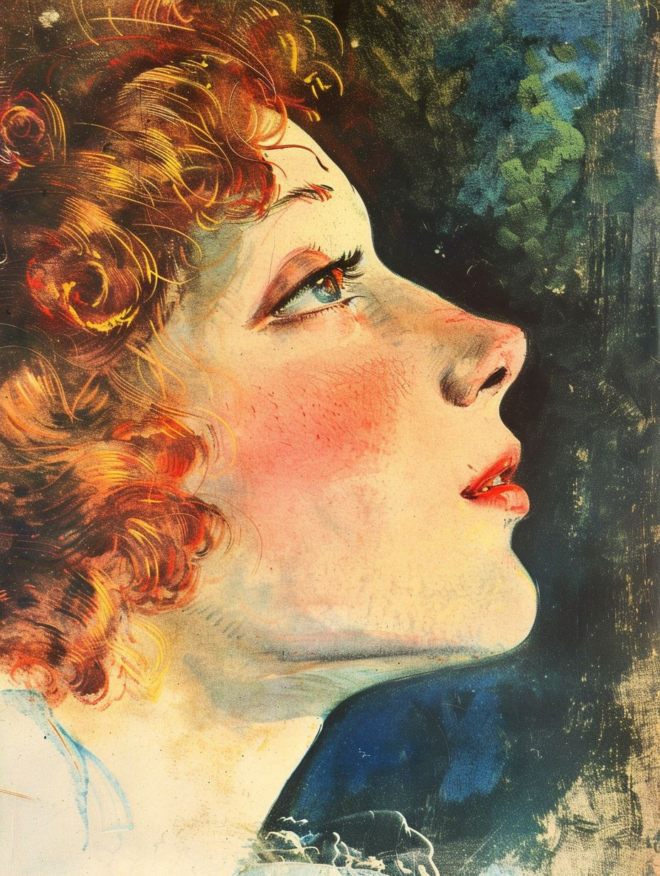 Ethereal Gaze in Watercolor