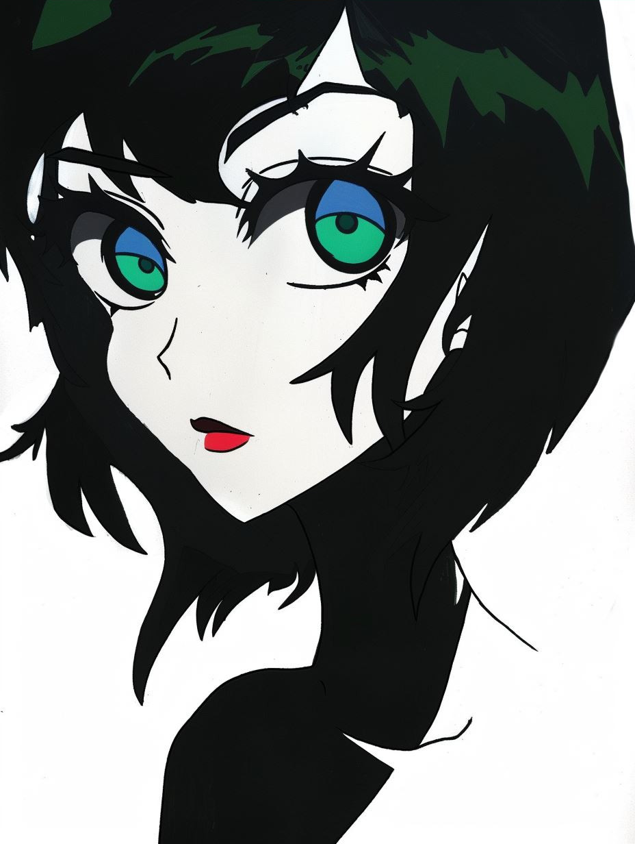 Emerald Gaze Stylized Portrait