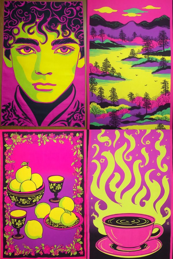 Neon Psychedelic Portrait