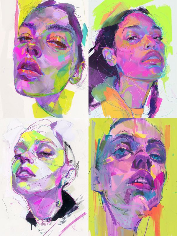 Neon Prism Portrait