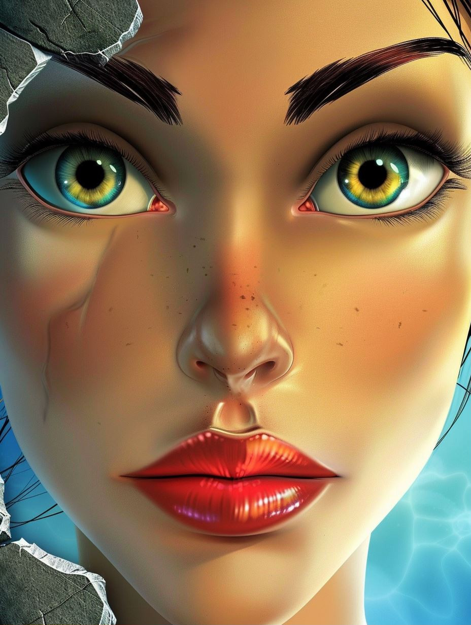 Shattered Porcelain Gaze