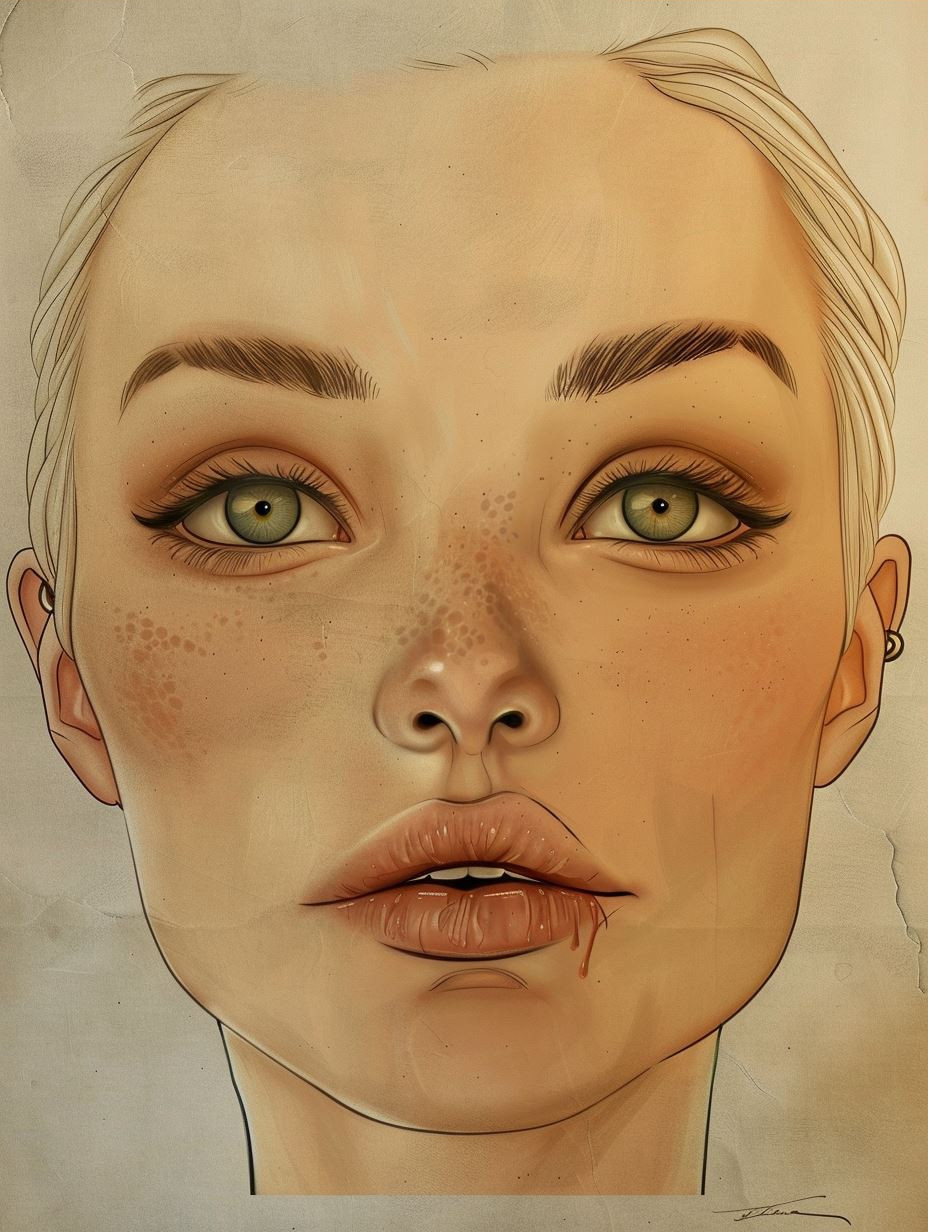 Ethereal Freckled Portrait Study