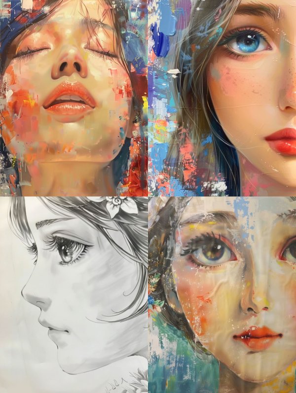Abstract Prism Portrait of Serenity