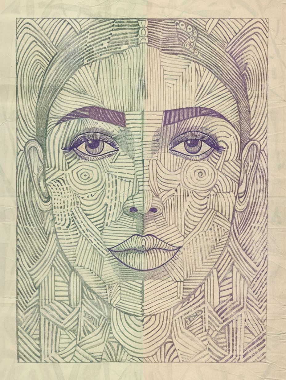Mystic Ink Mandala Portrait