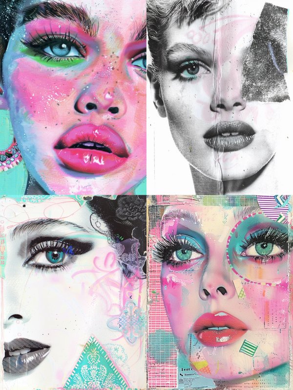 Neon Pastel Dream Portrait