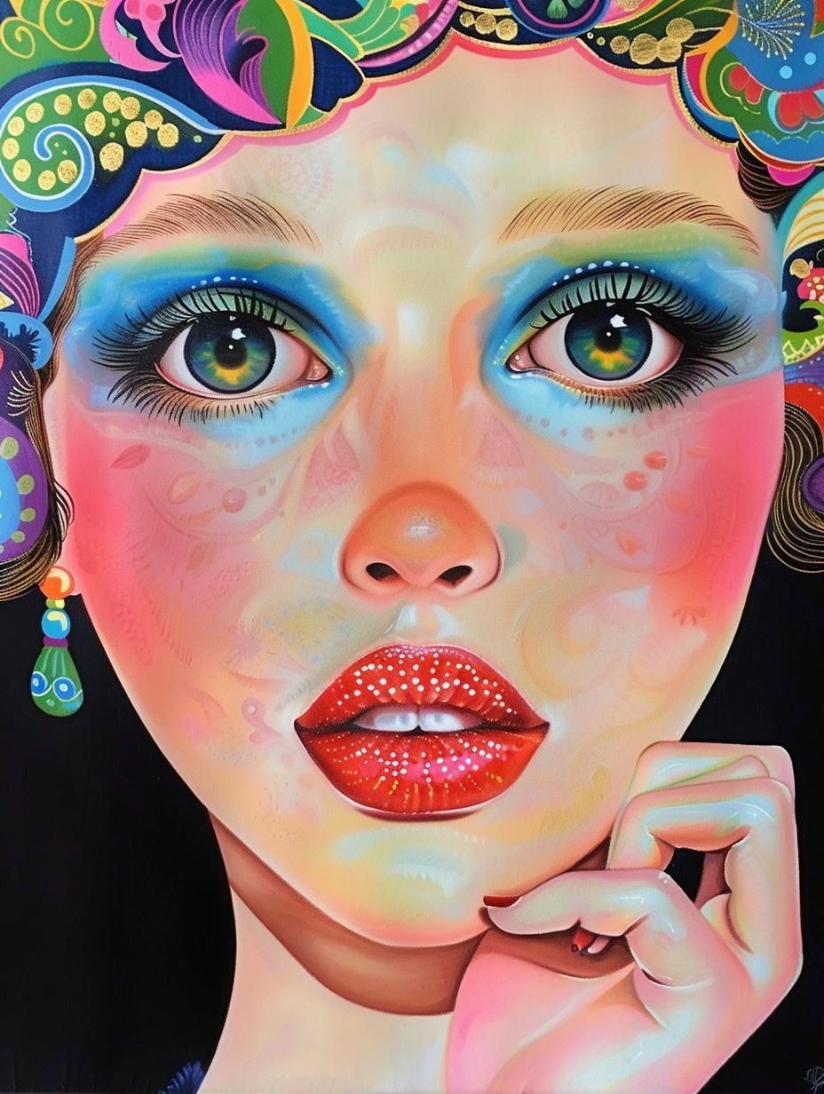 Psychedelic Prism Portrait Art