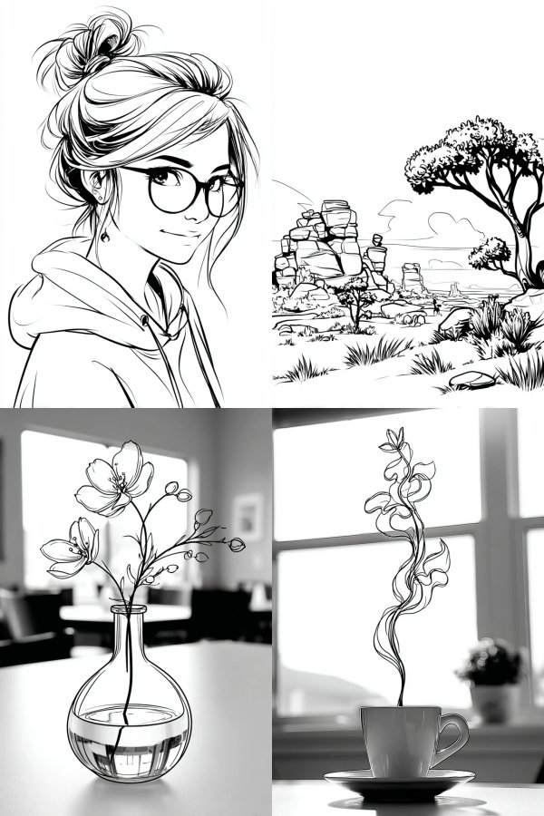 Ink Line Portrait