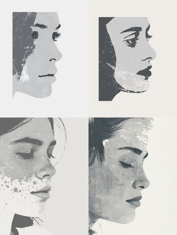 Minimalist Grayscale Portrait Study