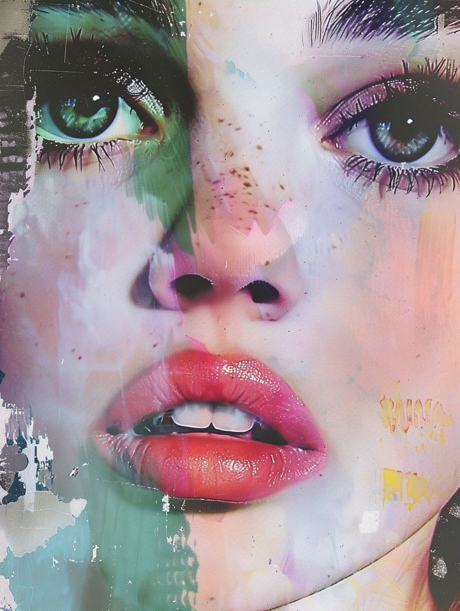 Abstract Pastel Portrait Fusion