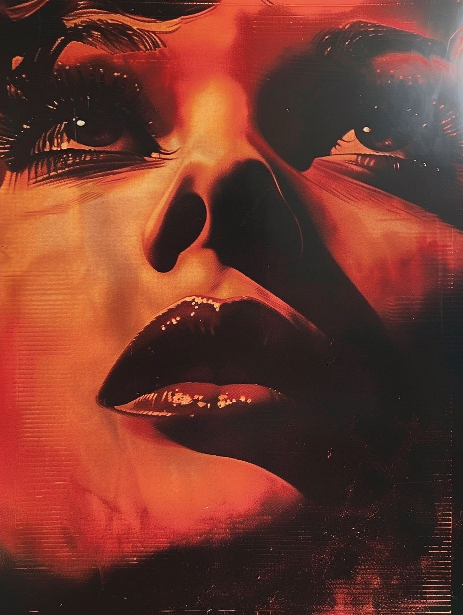 Noir Cinematic Floral Gaze