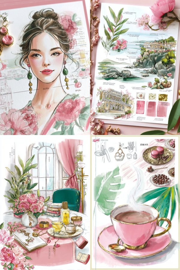 Floral Elegance Portrait