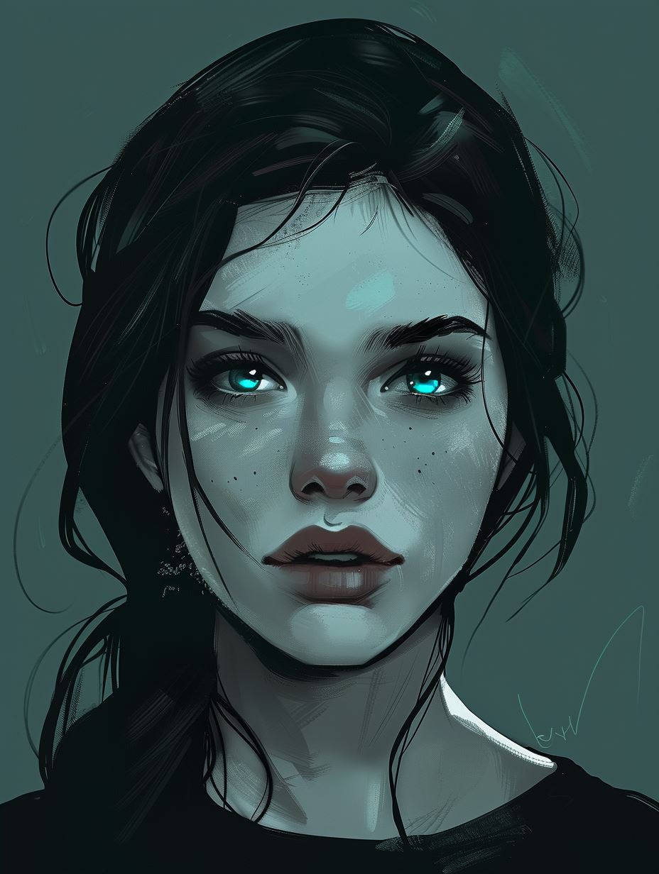 Cyan Dream Portrait