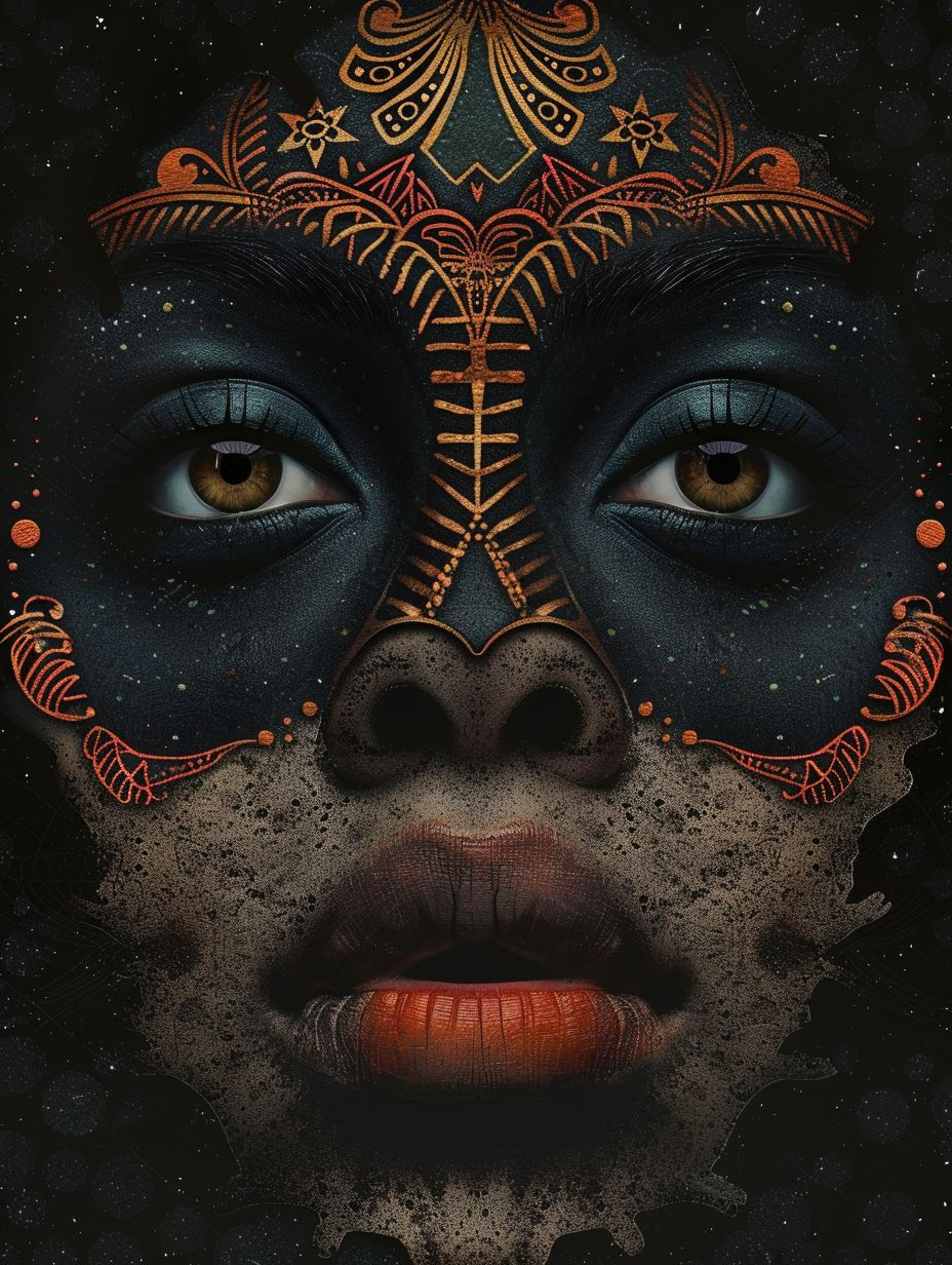 Neon Tribal Ethereal Portrait