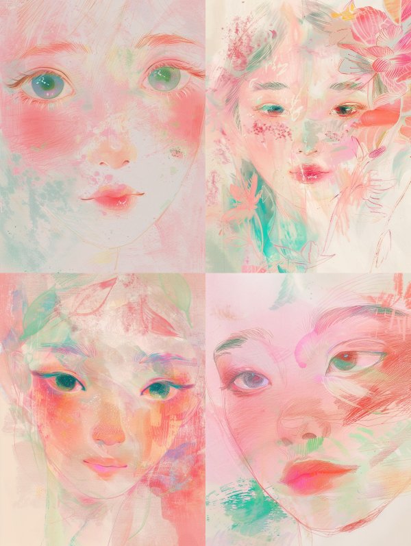 Ethereal Pastel Dream Portrait