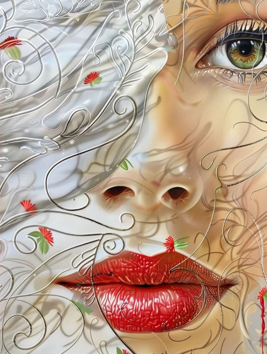 Futuristic Digital Glass Portrait