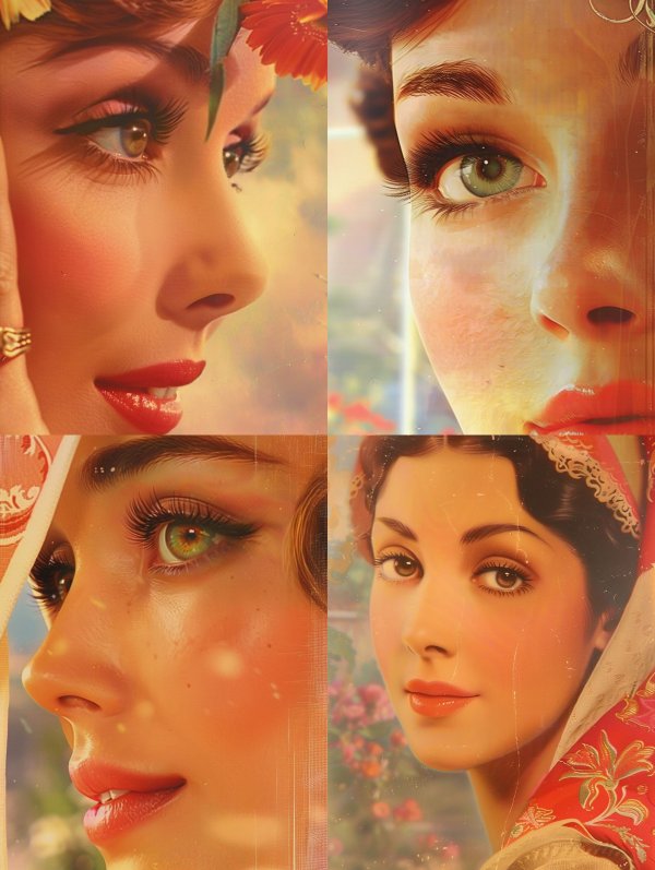 Vintage Cinematic Glamour Portraits