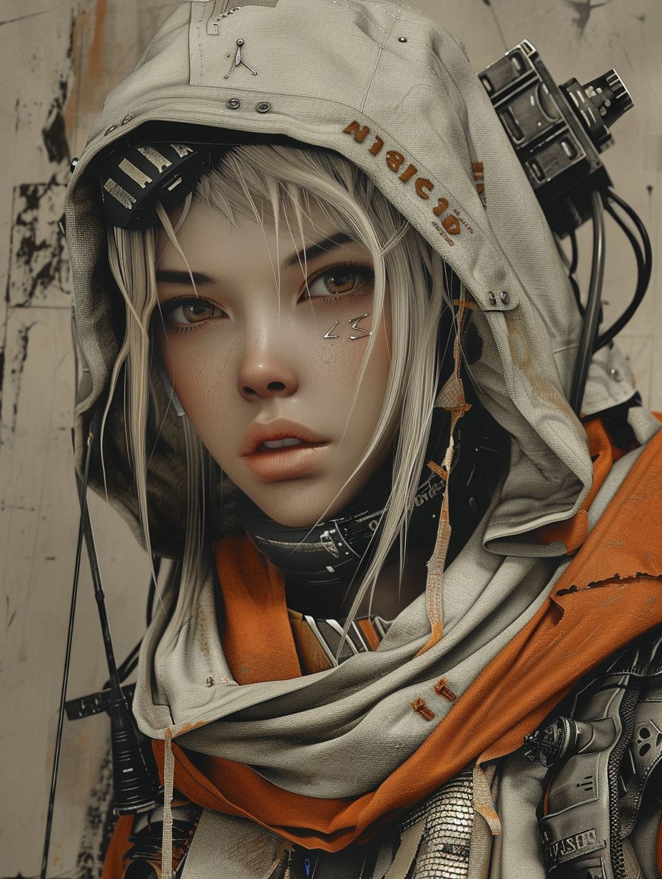 Futuristic Cyberpunk Nomad Portrait