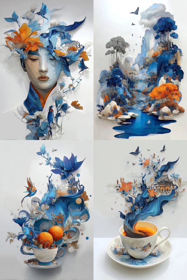 Azure Floral Dream