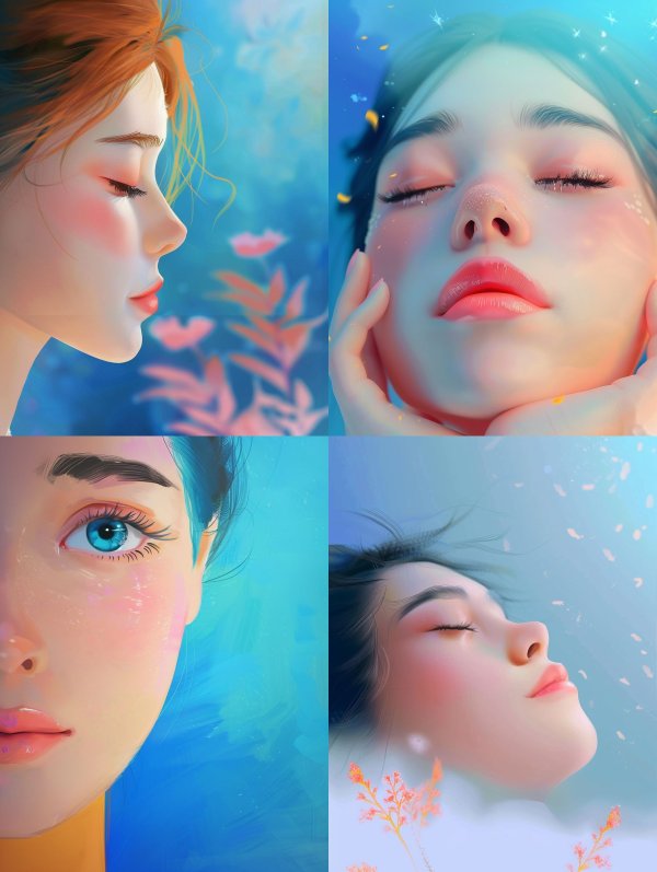 Azure Dream Ethereal Portrait