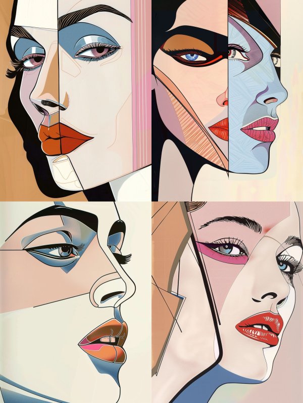 Fragmented Modernist Portrait Study