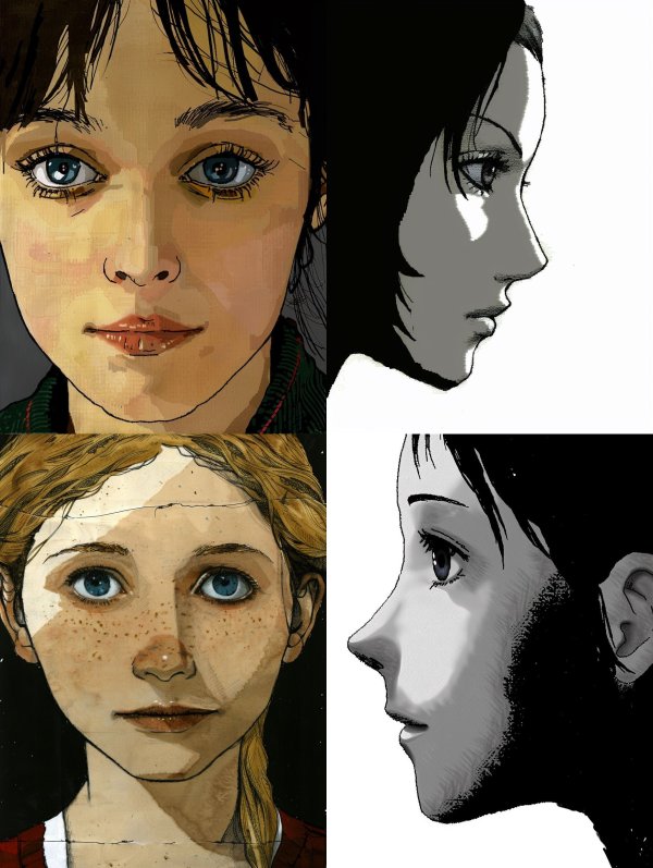 Melancholic Modern Graphic Portrait