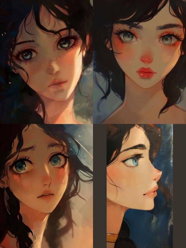 Ethereal Gaze of Midnight Blue