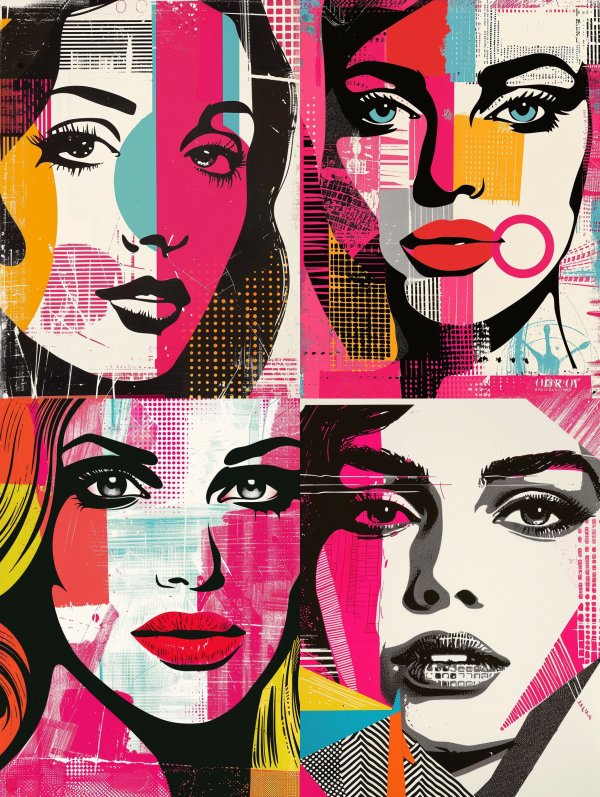 Vibrant Pop Art Female Portraits