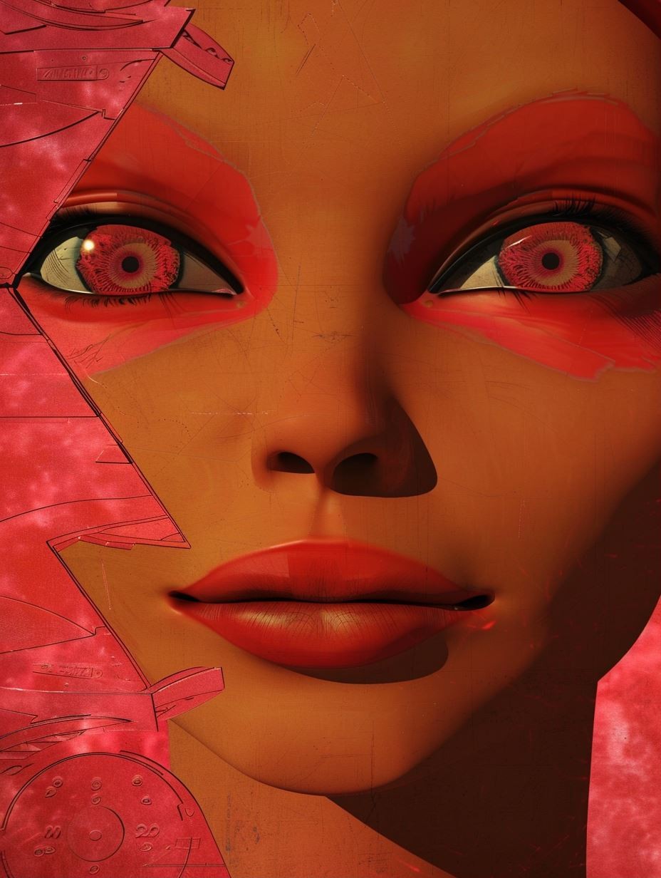 Crimson Cybernetic Gaze