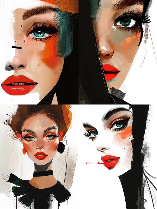 Abstract Modernist Portrait Study