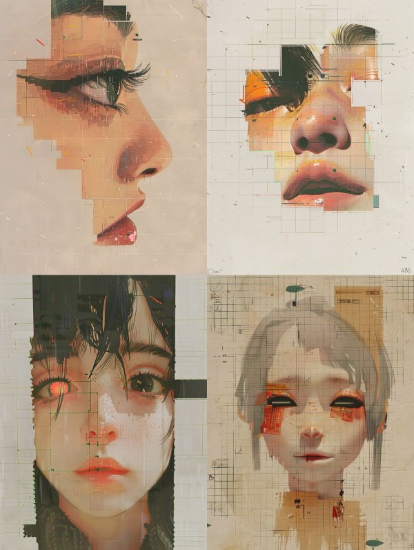 Fragmented Portraits of Digital Melancholy