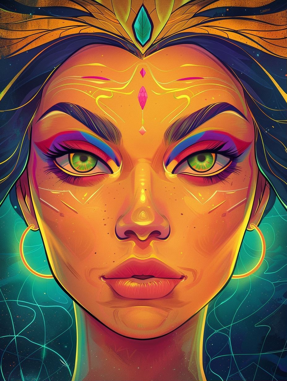 Neon Astral Goddess - Image 1