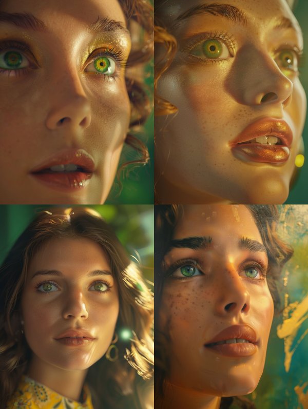 Ethereal Gaze of Golden Light