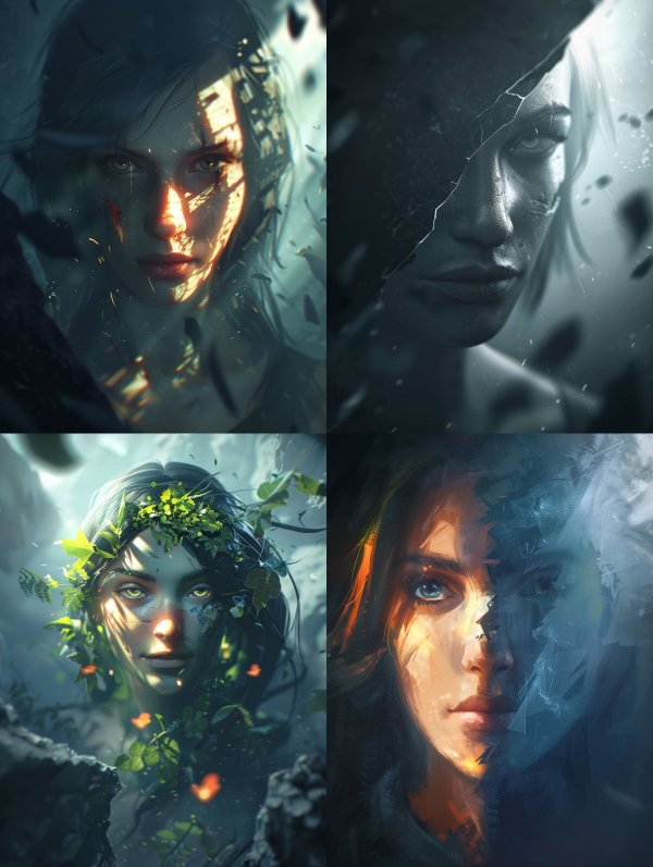 Shattered Light Portrait
