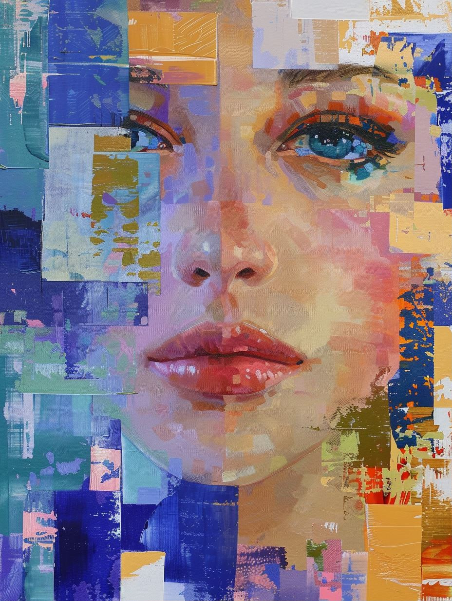 Fragmented Gaze in Vivid Color