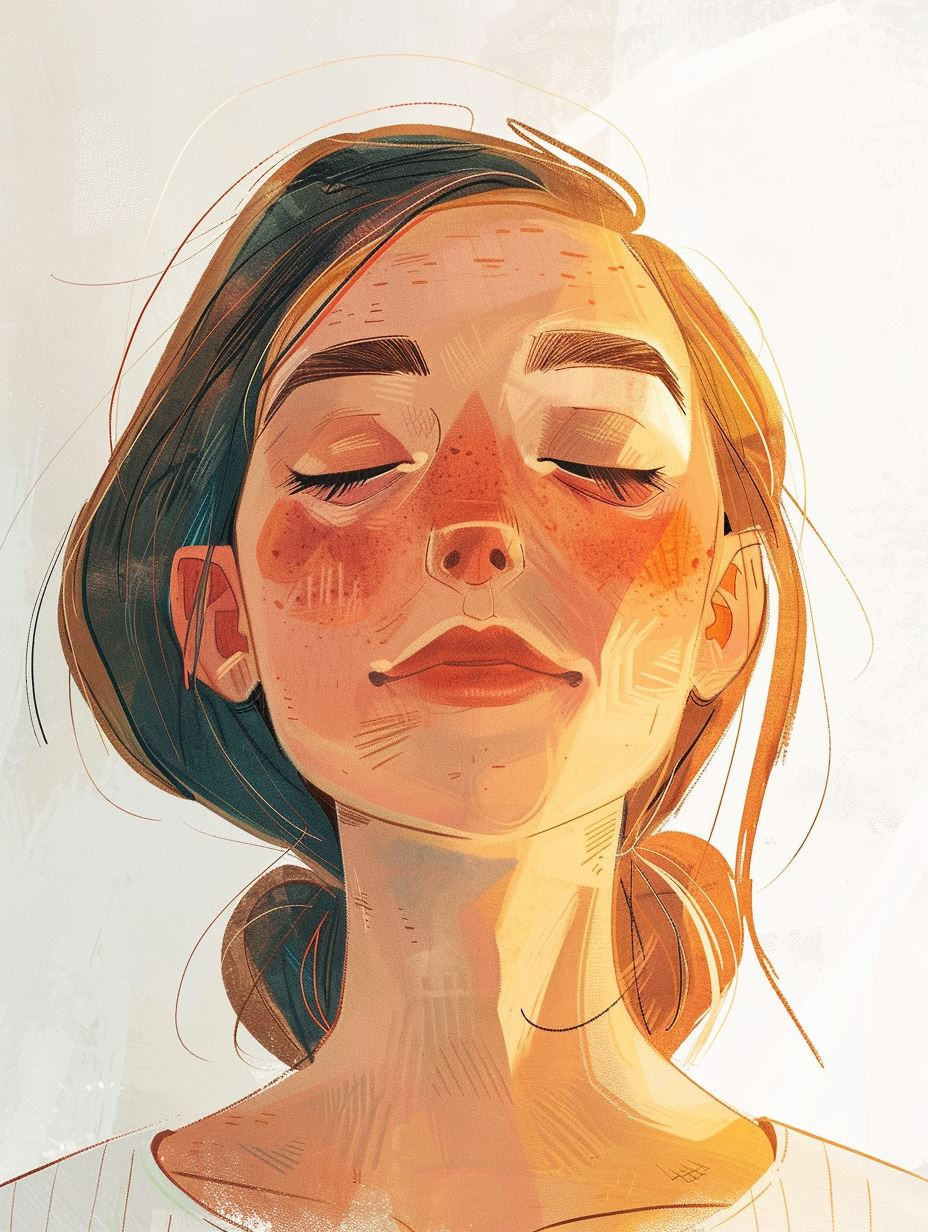 Fragmented Warmth Digital Portrait
