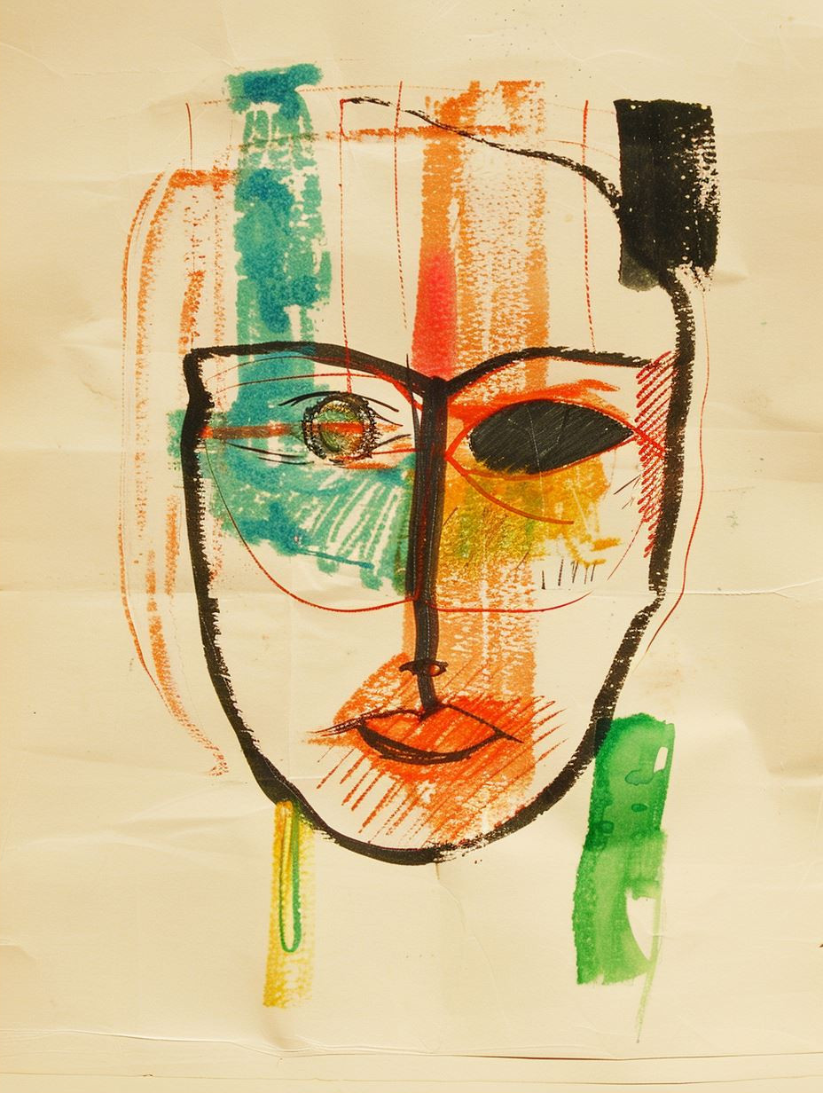 Abstract Fragmented Portrait Study